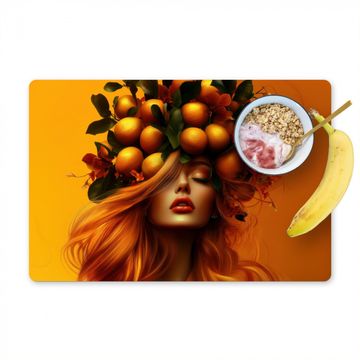 Salvamanteles - Mujer - Limones - Flor - Amarillo