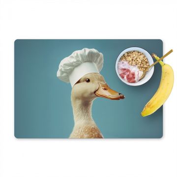 Salvamanteles - Pato - Gorro de cocinero - Lindo - Ave
