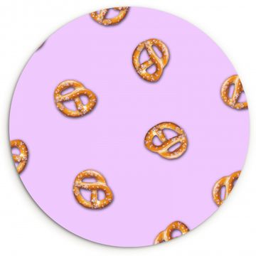 Cuadro redondo - Pretzels - Alimentación - Morado