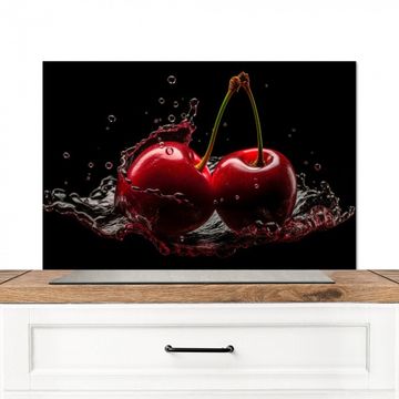 Salpicaderos de cocina - Cereza - Rojo - Fruta - Agua - Negro