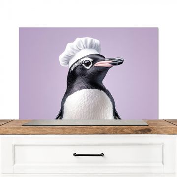 Salpicaderos de cocina - Penguin - Gorro de cocinero - Dulce - Morado