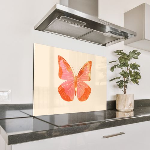 Salpicaderos de cocina - Mariposa - Minimalista - Rosa