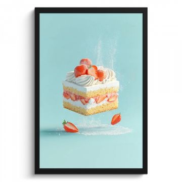 Cuadros enmarcados - Nata montada - Tarta - Azul - Alimentos
