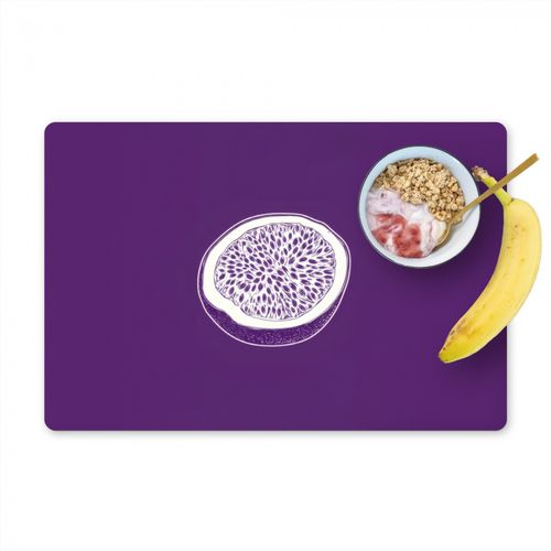 Salvamanteles - Fruta de la pasión - Semillas - Morado - Minimalista