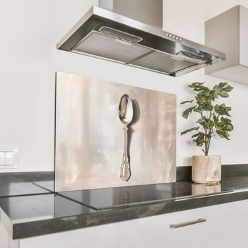 Salpicaderos de cocina - Cuchara - Pintura - Plata