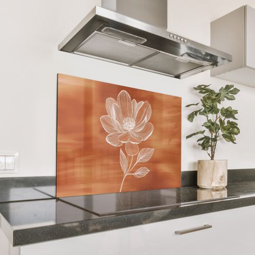 Salpicaderos de cocina - Flor - Minimalista - Blanco