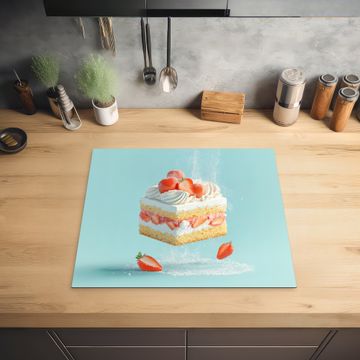 Protector de inducción - Nata montada - Tarta - Azul - Alimentos