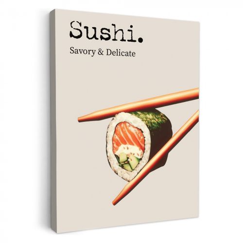 Lienzos decorativos - Sushi - Salmón - Arroz - Japonés