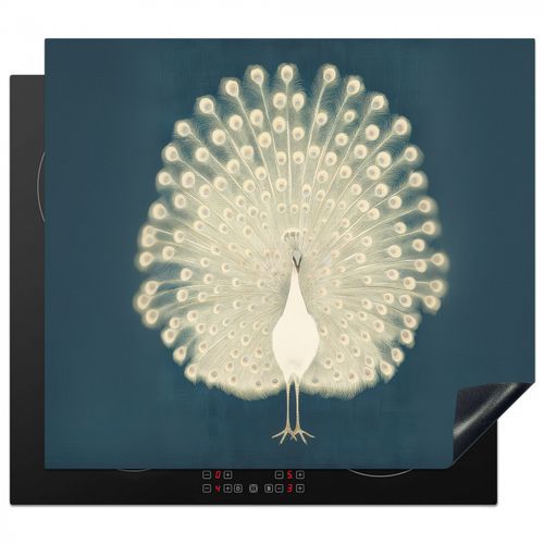 Protector de placa de induccion - Pájaro - Azul - Vintage