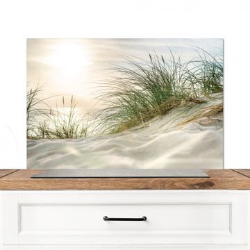 Salpicaderos de cocina - Césped de playa al atardecer