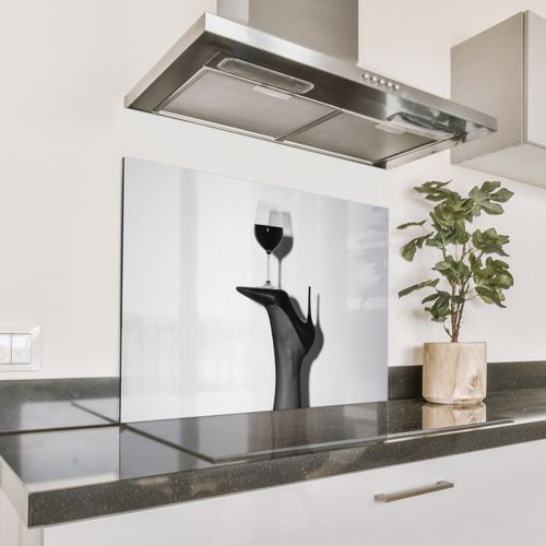 Salpicaderos de cocina - Tacón - Vino - Minimalista - Negro
