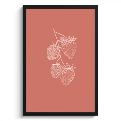 Cuadros enmarcados - Minimalista - Ilustración - Fresa - Rama