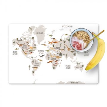 Salvamanteles - Mapa del mundo niños - Dinosaurios - Guardería - Niños - Niñas - Niños