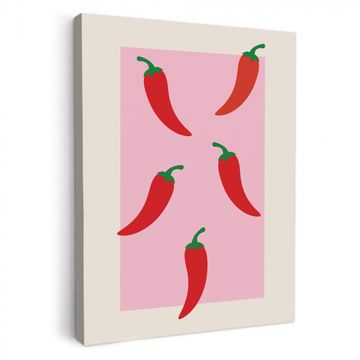 Lienzos decorativos - Pimientos - Rojos - Ilustración