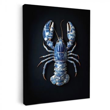 Lienzos decorativos - Langosta - Azul de Delft - Escudo - Resistente