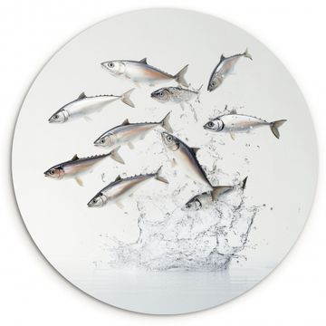 Cuadro redondo - Pez - Agua - Blanco