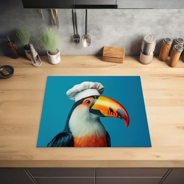Protector de inducción - Tucán - Loro - Ave - Gorro de cocinero