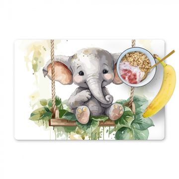 Salvamanteles - Elefante - Animal - Niños - Jungla - Guardería - Habitación de bebé