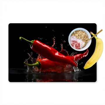 Salvamanteles - Pimiento - Rojo - Negro - Agua - Vegetal