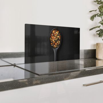Salpicaderos de cocina - Hierbas - Negro - Cuchara