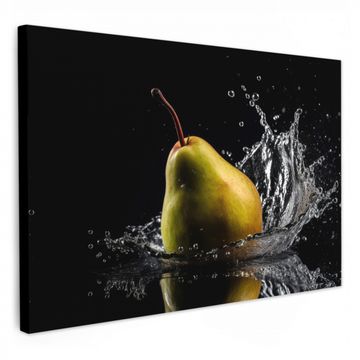 Lienzos decorativos - Pera - Fruta - Agua - Negro