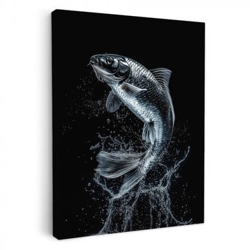 Lienzos decorativos - Peces - Koi - Negro - Agua