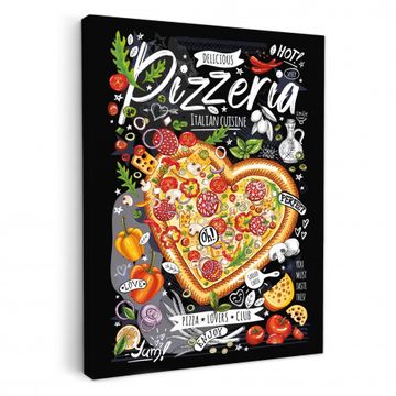 Lienzos decorativos - Lienzo culinario de delicias italianas