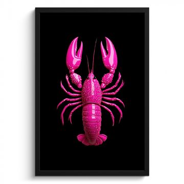 Cuadros enmarcados - Langosta - Rosa vivo - Lunares - Llamativo