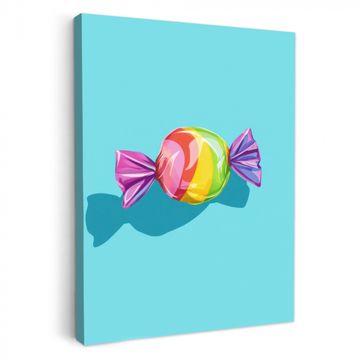 Lienzos decorativos - Azul - Caramelo - Arco iris