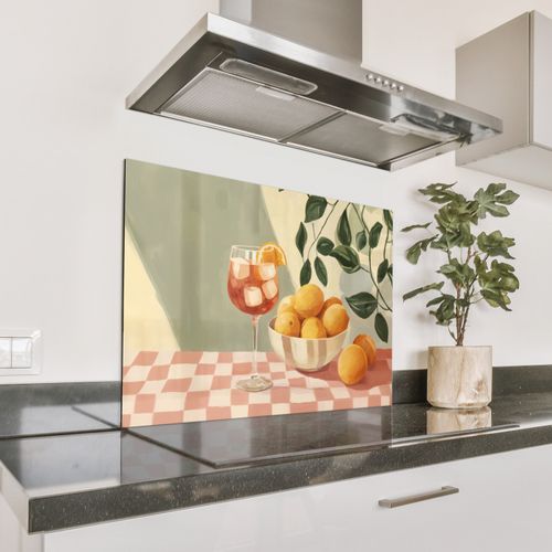 Salpicaderos de cocina - Limones - Vidrio - Mantel - Bloqueado