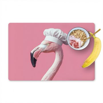 Salvamanteles - Flamenco - Rosa - Gorro de cocinero - Ave