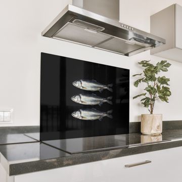 Salpicaderos de cocina - Arenque - Pescado - Negro