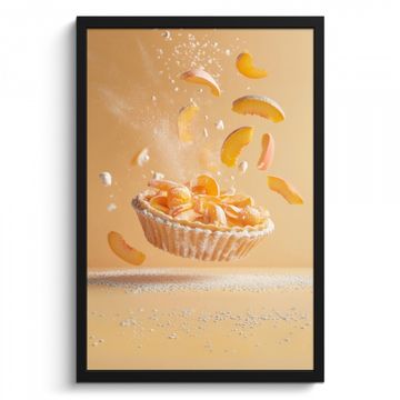 Cuadros enmarcados - Melocotón - Comida - Pastel - Naranja