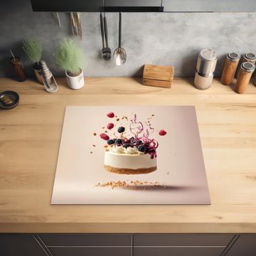 Protector de inducción - Tarta de queso - Comida - Rosa - Tarta