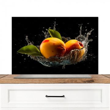 Salpicaderos de cocina - Mango - Fruta - Agua - Negro - Hoja