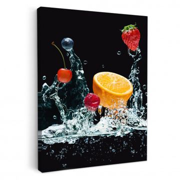 Lienzos decorativos - Explosión de la cascada de frutas
