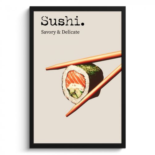 Cuadros enmarcados - Sushi - Salmón - Arroz - Japonés
