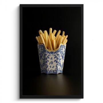 Cuadros enmarcados - Patatas fritas - Porcelana - Azul de Delft - Alimentos