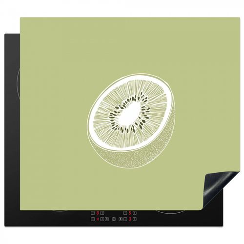 Kiwi - Dibujo lineal - Minimalista - Verde