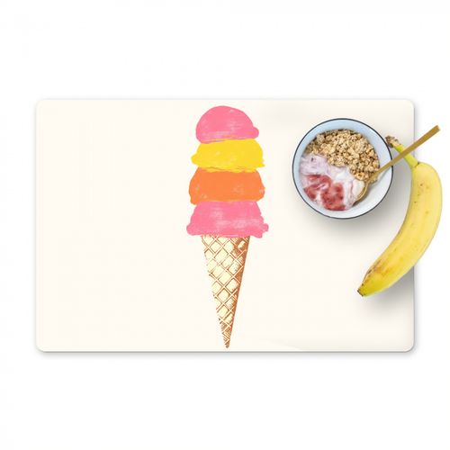 Salvamanteles - Pala de helado - Cuernos - Ilustración - Minimalista