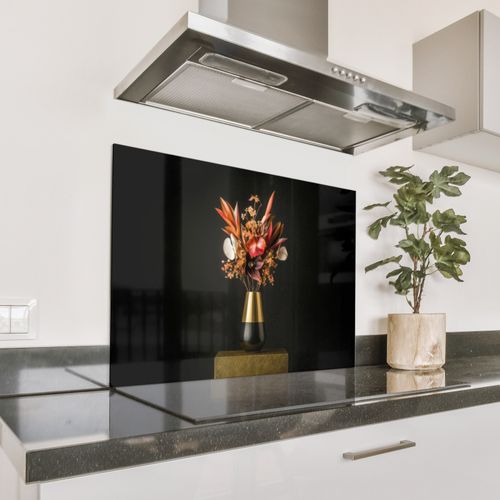 Salpicaderos de cocina - Exótico - Ramo - Jarrón - Oro
