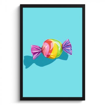 Cuadros enmarcados - Azul - Caramelo - Arco iris