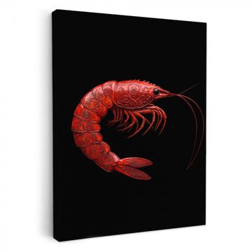 Lienzos decorativos - Camarón - Rojo - Animales