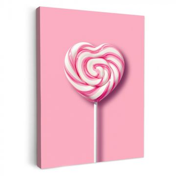 Lienzos decorativos - Caramelo - Piruleta - Corazón - Rosa
