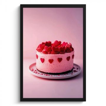 Cuadros enmarcados - Tarta - Corazón - Rosa