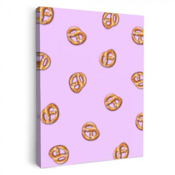 Lienzos decorativos - Pretzels - Alimentación - Morado