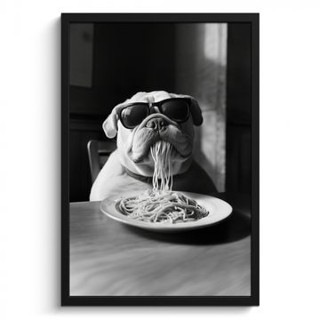 Cuadros enmarcados - Perro - Bulldog - Gafas - Duro - Animales