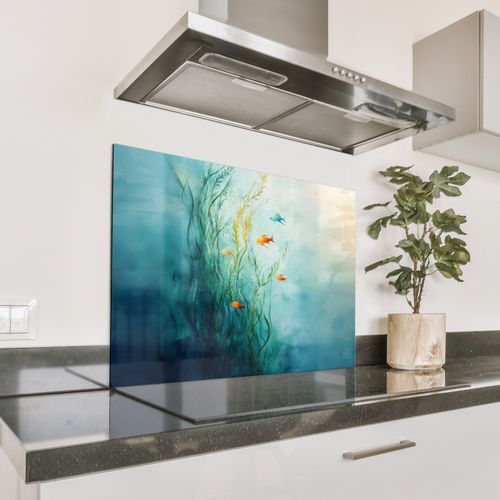 Salpicaderos de cocina - Plantas acuáticas - Peces - Colorido - Agua