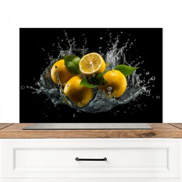 Salpicaderos de cocina - Limón - Fruta - Amarillo - Negro