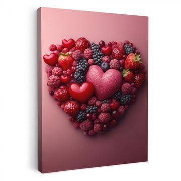 Frutas - Corazones - Fresas - Frambuesas - Arándanos